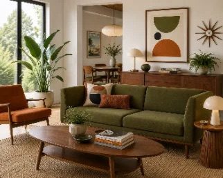 Mid-century modern living room